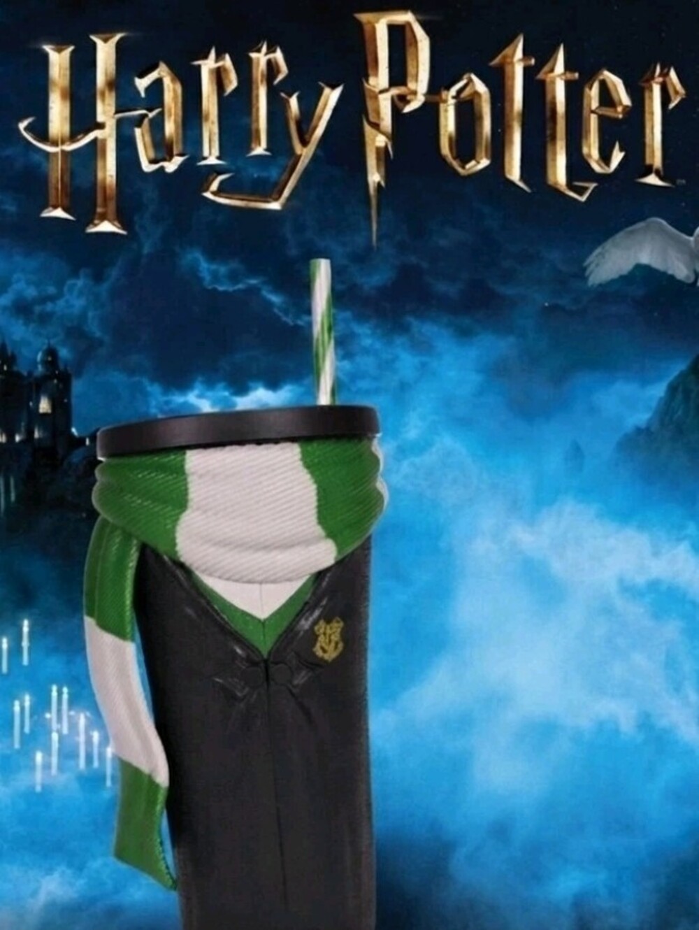 Harry Potter 25th Anniversary Hogwarts Slytherin Gripper Cup AMC EXCLUSIVE NEW